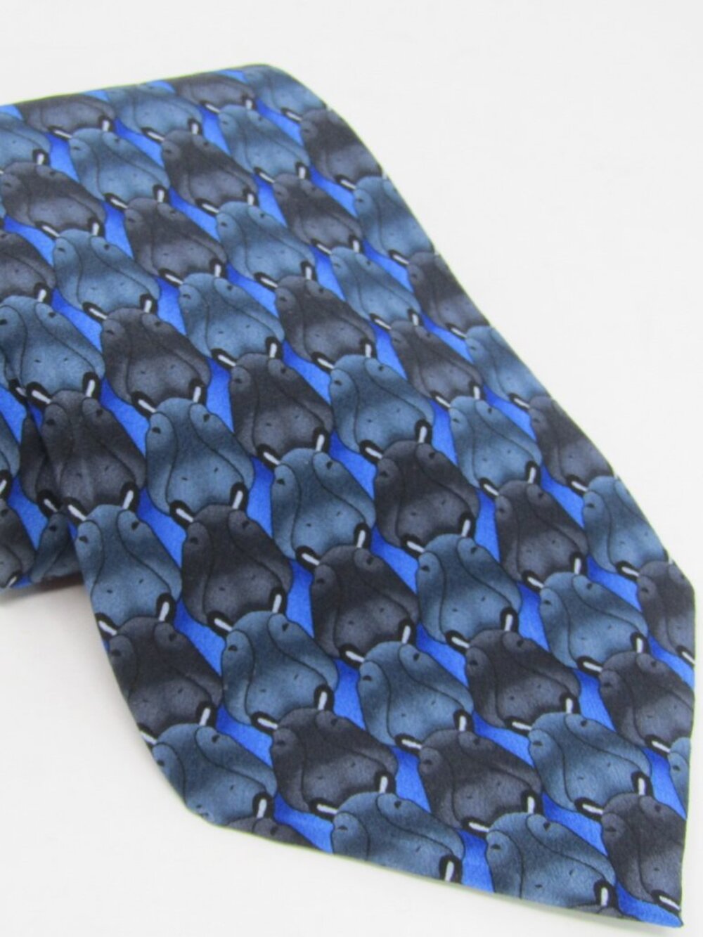 The Nature Conservancy Hippopotamus Tie All Over Print Hippo Necktie 100% Silk